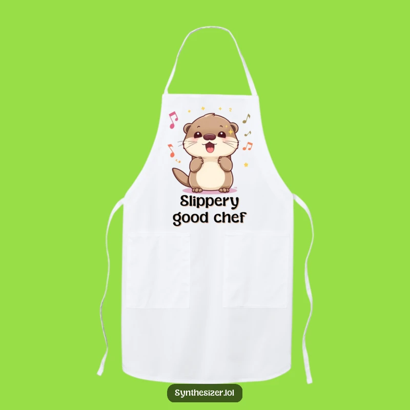Funny Otter Chef Apron: Cook with Joyful, Sparkling Kitchen Energy