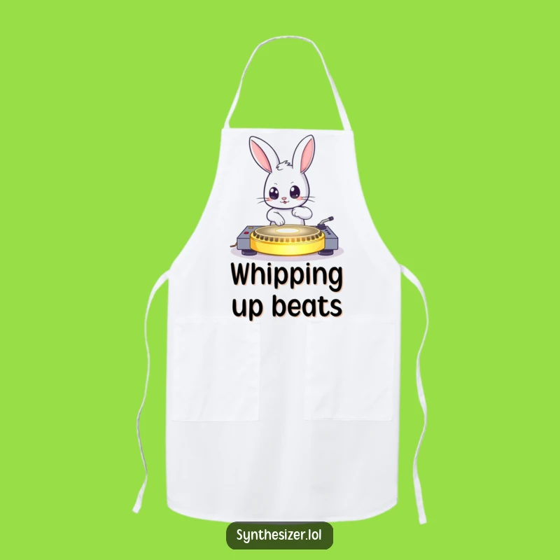 Funny Bunny DJ Apron: Spin Tracks in Style, Perfect Funny Gift