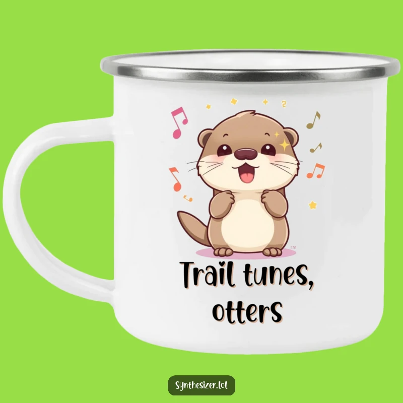 Funny Otter Campfire Mug: Sparkling Sips for Energetic Outdoor Tunes