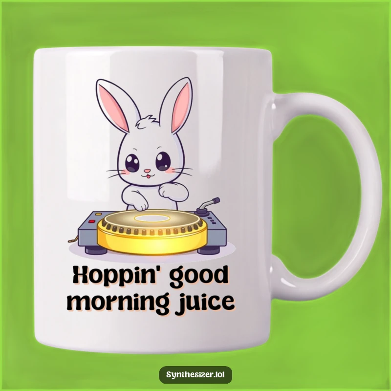 Funny Bunny DJ Mug: Groovy Beats, Perfect Funny Gift for Music Lovers