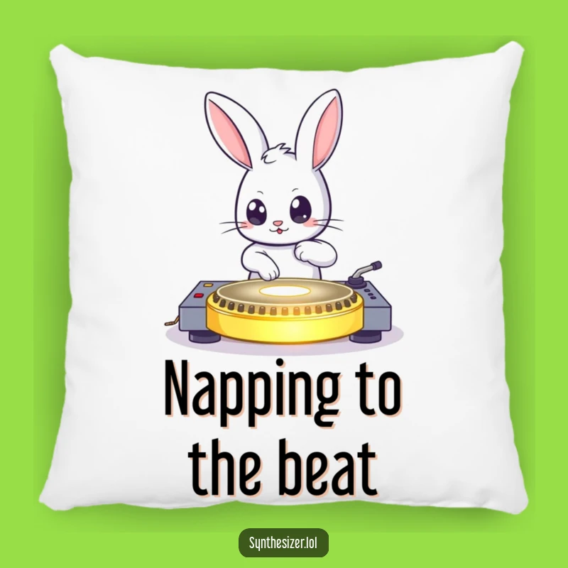 Funny Bunny DJ Pillow: Cozy Comfort with a Groovy Funny Gift