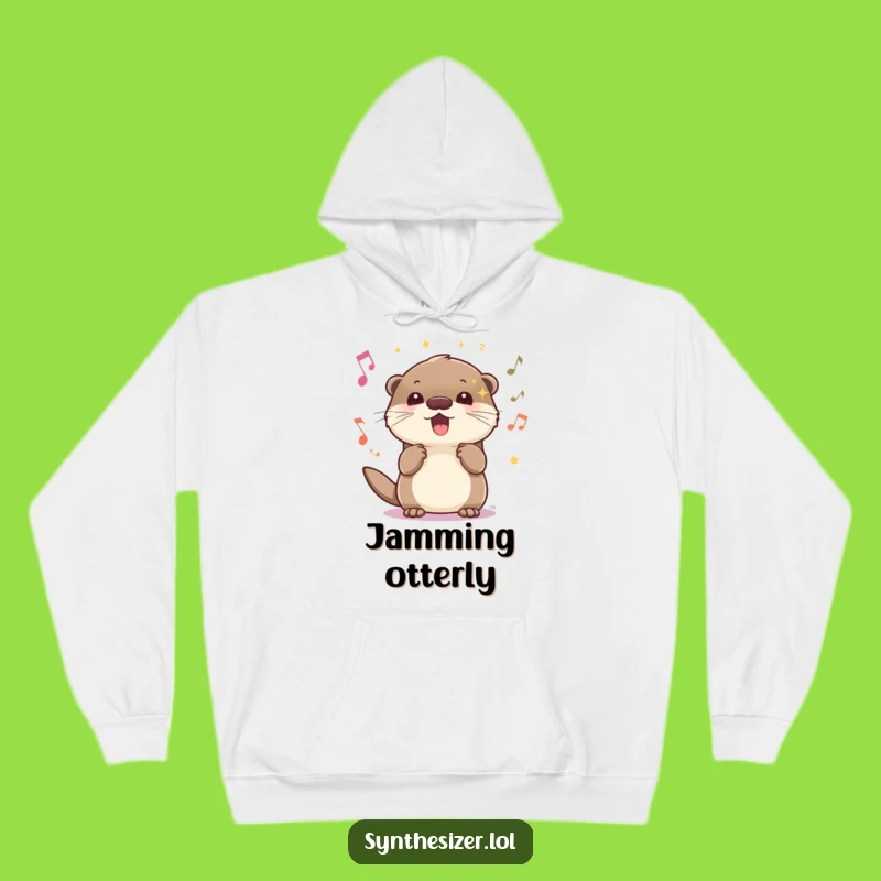 Funny Otter Music Hoodie: Cozy Vibes for Sparkling, Energetic Souls