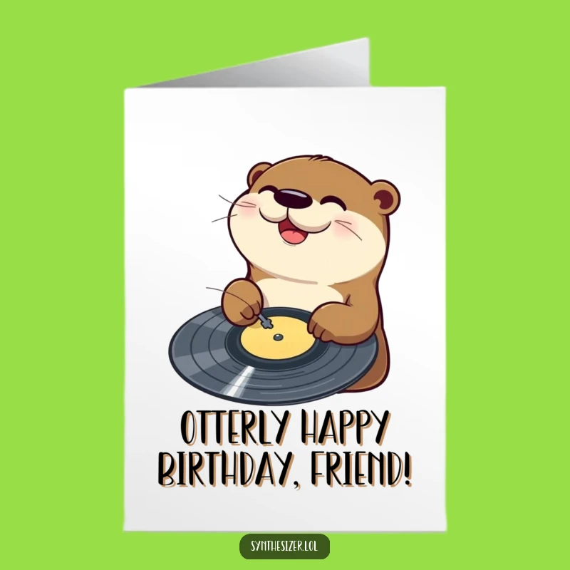 Free Printable Otter DJ Birthday Card: Scratchy Fun Downloadable Gift