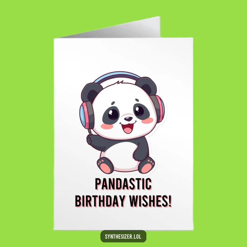 Free Printable Panda Birthday Card: Head-Bopping Fun Downloadable Gift