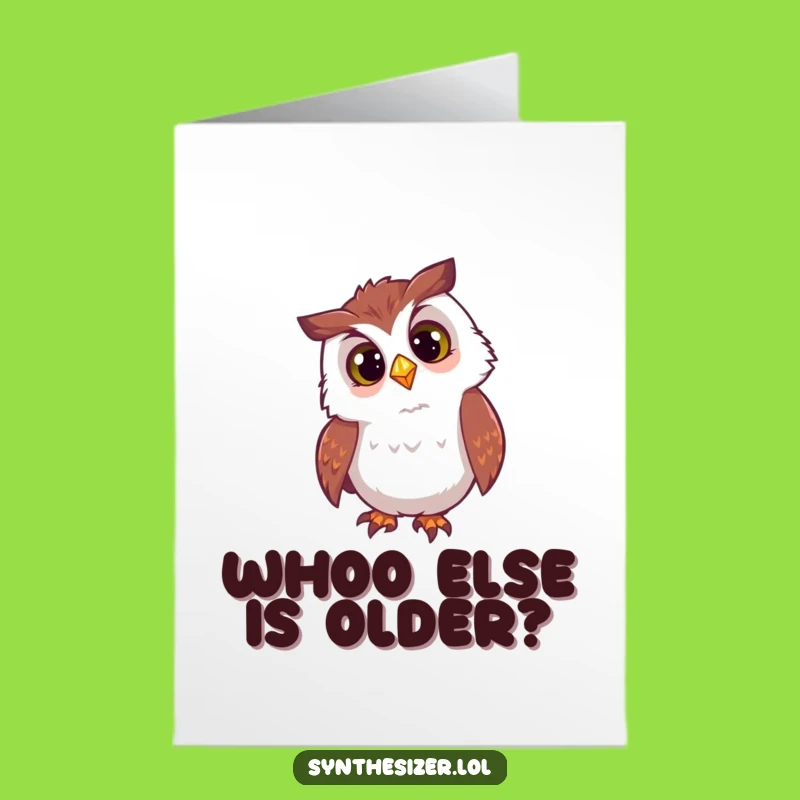 Free Printable Birthday Card: Curious Owl DJ Light - Funny Downloadable & Print at Home