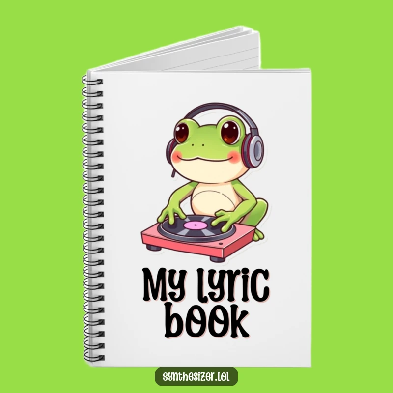 Funny Frog DJ Notebook: Compose Your Ideas with Musical Flair